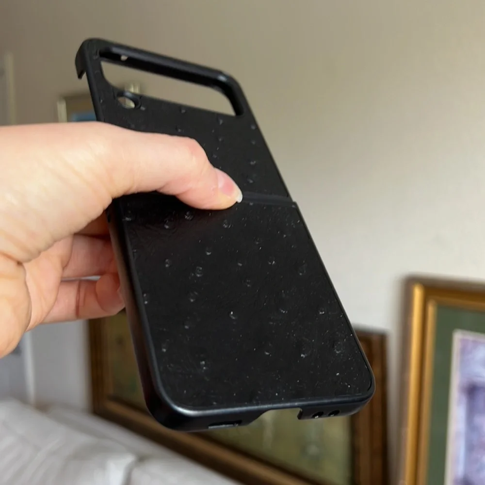 For Samsung galaxy z flip 4 5G phone case genuine leather